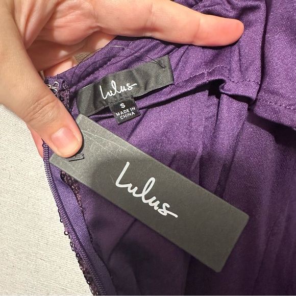 NWT Lulus Bring It Purple Sequin Bodycon Mini Dress - size small - Picture 5 of 6